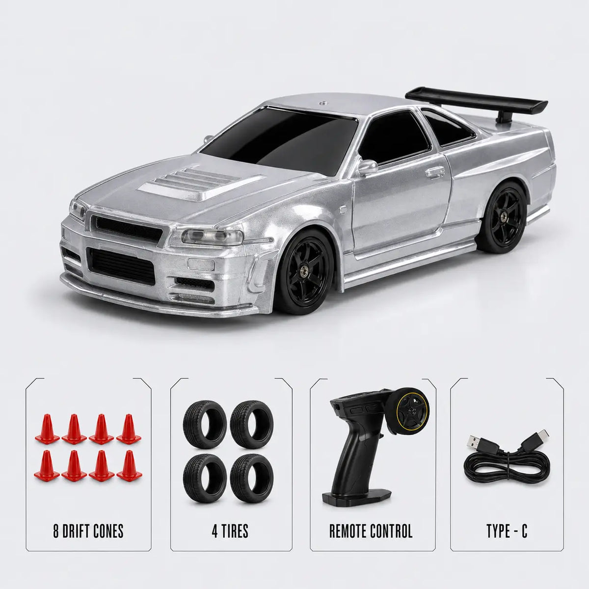 Nissan Skyline GT-R R34 Silver