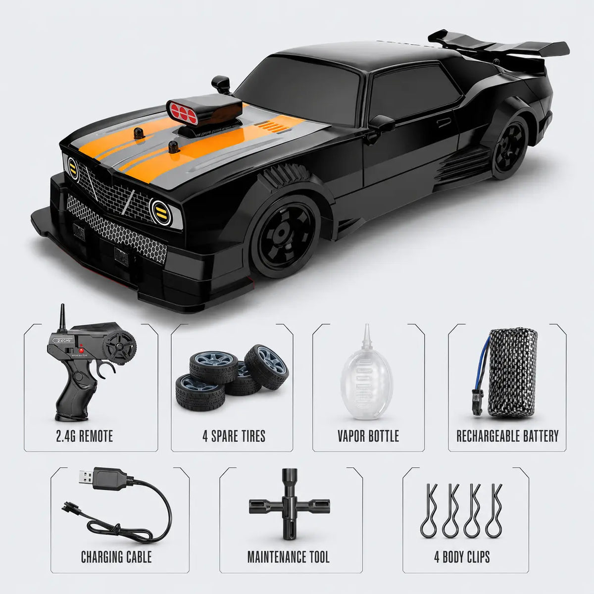 Vapor Havoc Custom Classic Muscle - Black Orange